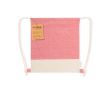 Sac à dos ficelle en coton recyclé bicolore 120g/m² couleur rouge
