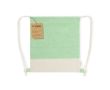 Sac à dos ficelle en coton recyclé bicolore 120g/m² couleur vert