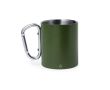 Mug en inox à double paroi avec anse mousqueton 300ml couleur vert