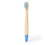 Brosse à dents pour enfants en bambou avec détails colorés couleur bleu