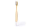 Brosse à dents pour enfants en bambou avec détails colorés couleur blanc