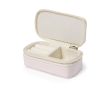 Boîte à bijoux naturelle en similicuir à 2 compartiments couleur naturel