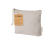Trousse naturelle en 100% coton recyclé avec cordon assorti couleur naturel