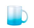 Mug en verre au fini mat avec coloris translucides 350ml couleur bleu
