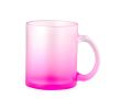 Mug en verre au fini mat avec coloris translucides 350ml couleur fuchsia