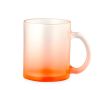 Mug en verre au fini mat avec coloris translucides 350ml couleur orange