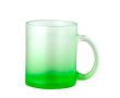 Mug en verre au fini mat avec coloris translucides 350ml couleur vert