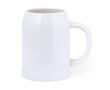 Chope à bière en céramique avec finition blanche 700ml couleur blanc