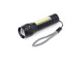 Lampe torche rechargeable avec 1 LED et 10 COB dans manche couleur noir