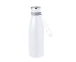 Bouteille en inox double paroi à dragonne en silicone 550ml couleur blanc