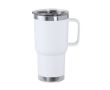 Mug en inox à double paroi avec anse rigide 600ml couleur blanc