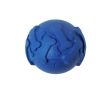 Balle en caoutchouc pour animaux de compagnie à motif d'os couleur bleu