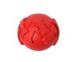 Balle en caoutchouc pour animaux de compagnie à motif d'os couleur rouge