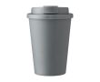Mug en plastique avec couvercle à vis et ouverture 350ml couleur gris