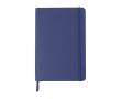 Carnet A5 à lignes en carton recyclé avec élastique et ruban couleur bleu ultramarine