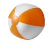 Ballon de plage en PVC bicolore, coloris au choix couleur orange