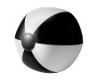 Ballon de plage en PVC bicolore, coloris au choix couleur blanc/noir