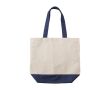 Sac en coton à couleur assortie et poche intérieure 280 g/m² couleur bleu
