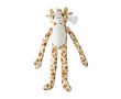 Girafe en peluche à mains velcro, étiquette personnalisable couleur multicolore