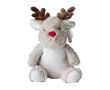 Renne gris en peluche pour enfants avec logo sur étiquette couleur multicolore