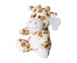Petite girafe en peluche, yeux cousus, étiquette imprimable couleur multicolore