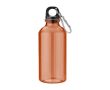 Gourde recyclée avec mousqueton couleur orange