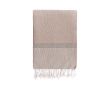 Pareo serviette monochrome en coton recyclé et bio 200 g/m2 couleur beige