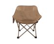 Chaise pliante en polyester avec structure en acier et housse assortie couleur marron