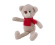Ours en peluche avec écharpe rouge incluse pour personnalisation couleur naturel