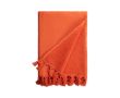 Serviette éponge en coton et polyester aux couleurs vives 320 g/m2 couleur orange