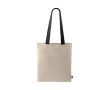 Sac en coton Fairtrade avec poignées longues noires 140 g/m2 couleur noir