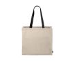 Sac en coton Fairtrade avec poignées longues noires 280 g/m2 couleur noir