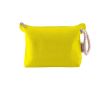 Trousse en coton recyclé avec épaisse poignée en corde 300 g/m2 couleur jaune