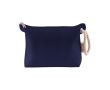Trousse en coton recyclé avec épaisse poignée en corde 300 g/m2 couleur bleu marine