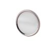 Miroir de poche rond avec finition textile à l'arrière couleur blanc