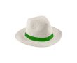 Chapeau de paille classique à large bord avec ruban personnalisable couleur vert