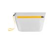 Trousse imperméable en polyester, fermeture éclair et ruban de couleur couleur jaune