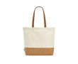 Sac de courses en coton recyclé à base en liège 220 g/m² couleur naturel