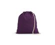 Sac ficelle écologique en coton recyclé et RPET 140 g/m² couleur violet