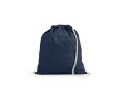 Sac ficelle écologique en coton recyclé et RPET 140 g/m² couleur bleu marine