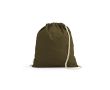Sac ficelle écologique en coton recyclé et RPET 140 g/m² couleur vert militaire