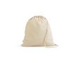 Sac ficelle écologique en coton recyclé et RPET 140 g/m² couleur naturel