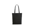 Sac en coton et polyester recyclés à anses longues 280 g/m² couleur noir