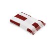 Serviette 80x180 cm en coton recyclé à rayures 450 g/m² couleur rouge
