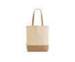 Sac de courses en coton recyclé à base en jute 180 g/m² couleur naturel
