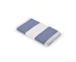 Serviette de plage rayée 80x160 cm en coton recyclé 350 g/m² couleur bleu