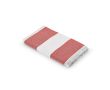 Serviette de plage rayée 80x160 cm en coton recyclé 350 g/m² couleur rouge