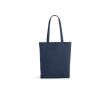 Sac en coton et polyester recyclés à anses longues 280 g/m² couleur bleu marine