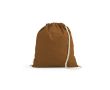Sac ficelle écologique en coton recyclé et RPET 140 g/m² couleur marron