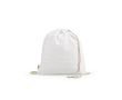 Sac ficelle écologique en coton recyclé et RPET 140 g/m² couleur blanc